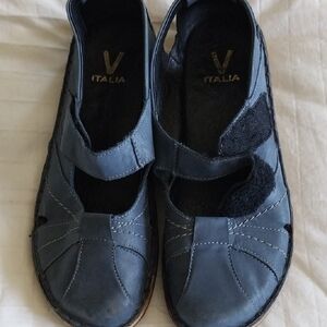 V-Italia Genova, Mary Jane, Distressed Leather Upper, Cork Outsole, Size Euro 40